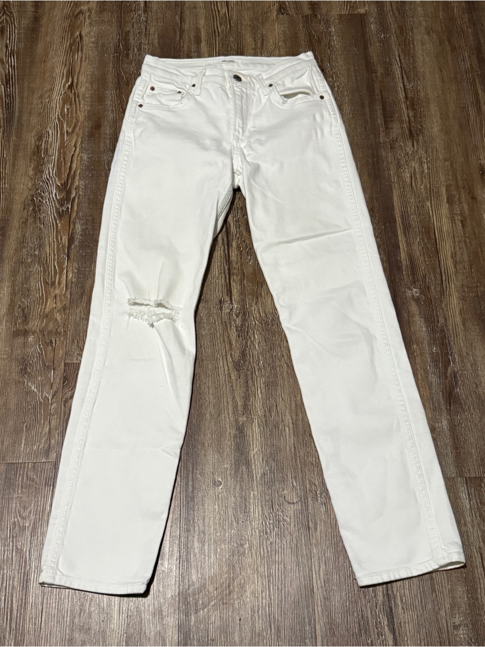 GRLFRND Naomi Slim Straight Jeans Women's 24 Mid Rise Designer Denim in Florence